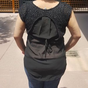 Sparkly Hi low semi sheer top